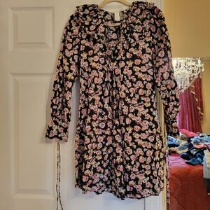 H&m Floral Long Sleeve Dress M